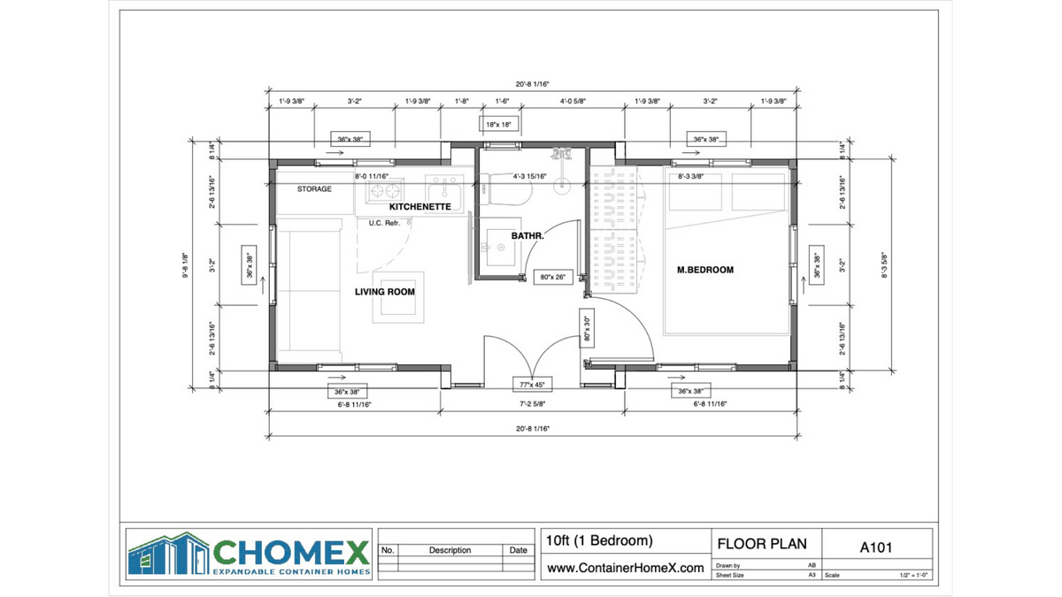 J. Carter Pod – 10ft Expandable Modular Home | 1 Bedroom Tiny Home | P ...