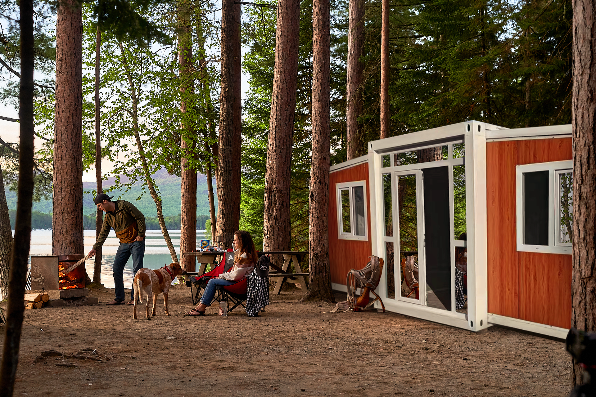 Разгъваема къща интериор